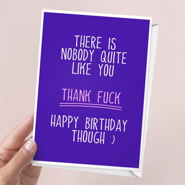 There Is Nobody Like You Birthday Card | 7x5" Card