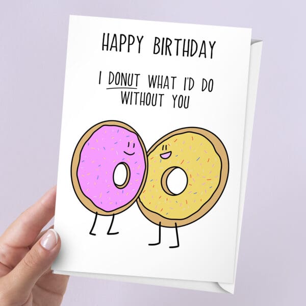 Happy Birthday Doughnut Card | 7x5" Card