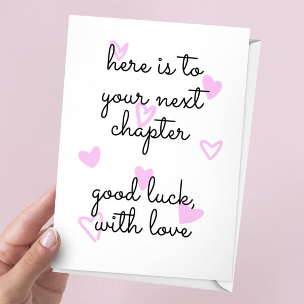 Good Luck With Love - New Job Card | 7x5" Card