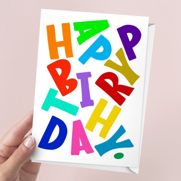 Happy Birthday Card | 7x5" Card | Colourful