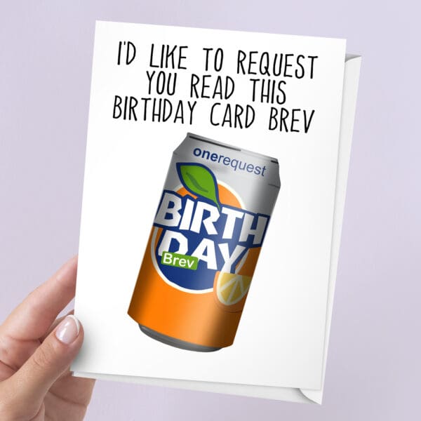 Fanta Lite Brev Birthday Card | 7x5" Card | Castillo