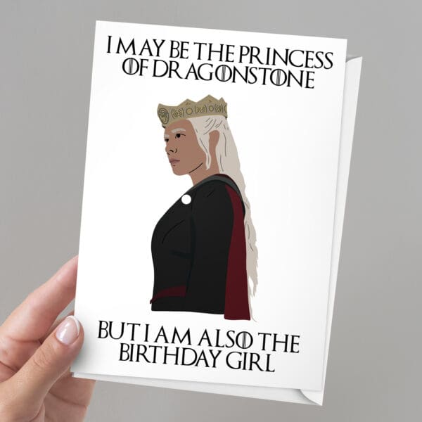 Rhaenyra Princess Birthday Card | 7x5" Card | Dragonstone