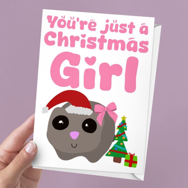 Sad Hamster Christmas Card | 7x5" Card | Meme