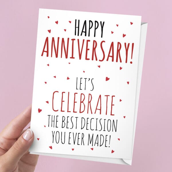 Happy Anniversary Let's Celebrate Card | 7x5" Card